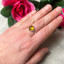 Load image into Gallery viewer, Amber 925 Sterling Silver Ring -  Size L 1/2
