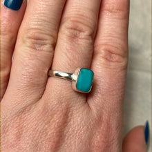 Load image into Gallery viewer, Sleeping Beauty Turquoise Facet 925 Silver Ring - Size Q - Q 1/2
