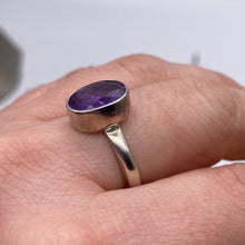 Load image into Gallery viewer, Brandberg Amethyst Facet - RARE 925 Sterling Silver Ring -  Size L 1/2
