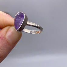 Load image into Gallery viewer, Brandberg Amethyst Facet - RARE 925 Sterling Silver Ring -  Size P 1/2
