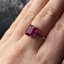 Load image into Gallery viewer, Ruby Facet 925 Silver Ring -  Size N 1/2
