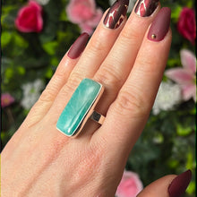 Load image into Gallery viewer, AA Amazonite 925 Silver Ring -  Size R 1/2
