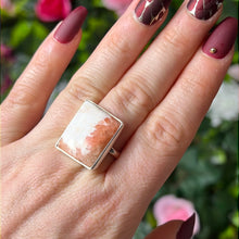 Load image into Gallery viewer, Pink Scolecite 925 Silver Ring -  Size O
