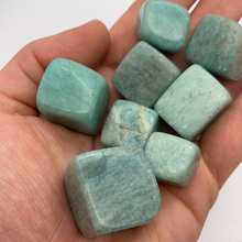 Load image into Gallery viewer, Amazonite polished cubes tumbles
