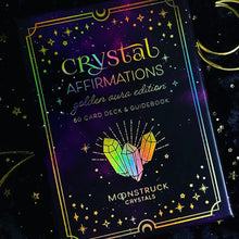 Load image into Gallery viewer, SILVER Crystal Affirmations Oracle Tarot Cards Card Original Deck - By Moonstruck Crystals
