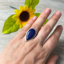 Load image into Gallery viewer, AA Lapis 925 Sterling Silver Ring -  Size L 1/2
