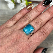 Load image into Gallery viewer, Larimar 925 Sterling Silver Ring - Size M 1/2
