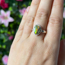 Load image into Gallery viewer, AAA Ammolite 925 Sterling Silver Ring -  Size N 1/2 - O
