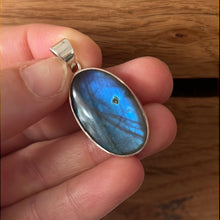 Load image into Gallery viewer, AA Labradorite Lab 925 Sterling Silver Pendant
