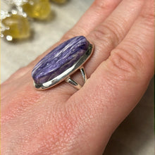 Load image into Gallery viewer, Charoite 925 Silver Ring - Size P
