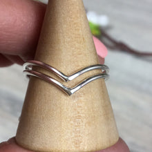 Load image into Gallery viewer, Dual Wishbone 925 Sterling Silver Stacker Ring
