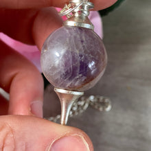 Load image into Gallery viewer, Amethyst with hematite inclusions Pendulum / Dowser
