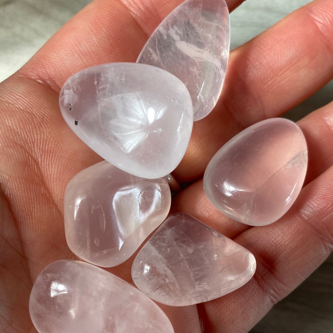 Pink Girasol Quartz Tumble Tumblestone