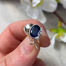 Load image into Gallery viewer, AA Natural Sapphire Facet 925 Sterling Studs
