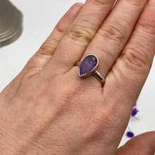 Load image into Gallery viewer, Brandberg Amethyst Facet - RARE 925 Sterling Silver Ring -  Size P 1/2
