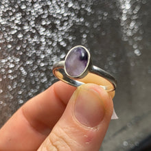 Load image into Gallery viewer, Blue John UK Fluorite Ring Size R1/2 - S 925 Silver
