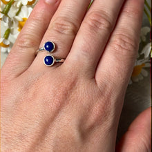 Load image into Gallery viewer, Adjustable Lapis 925 Sterling Silver Ring
