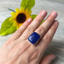 Load image into Gallery viewer, AA Lapis 925 Sterling Silver Ring -  Size O
