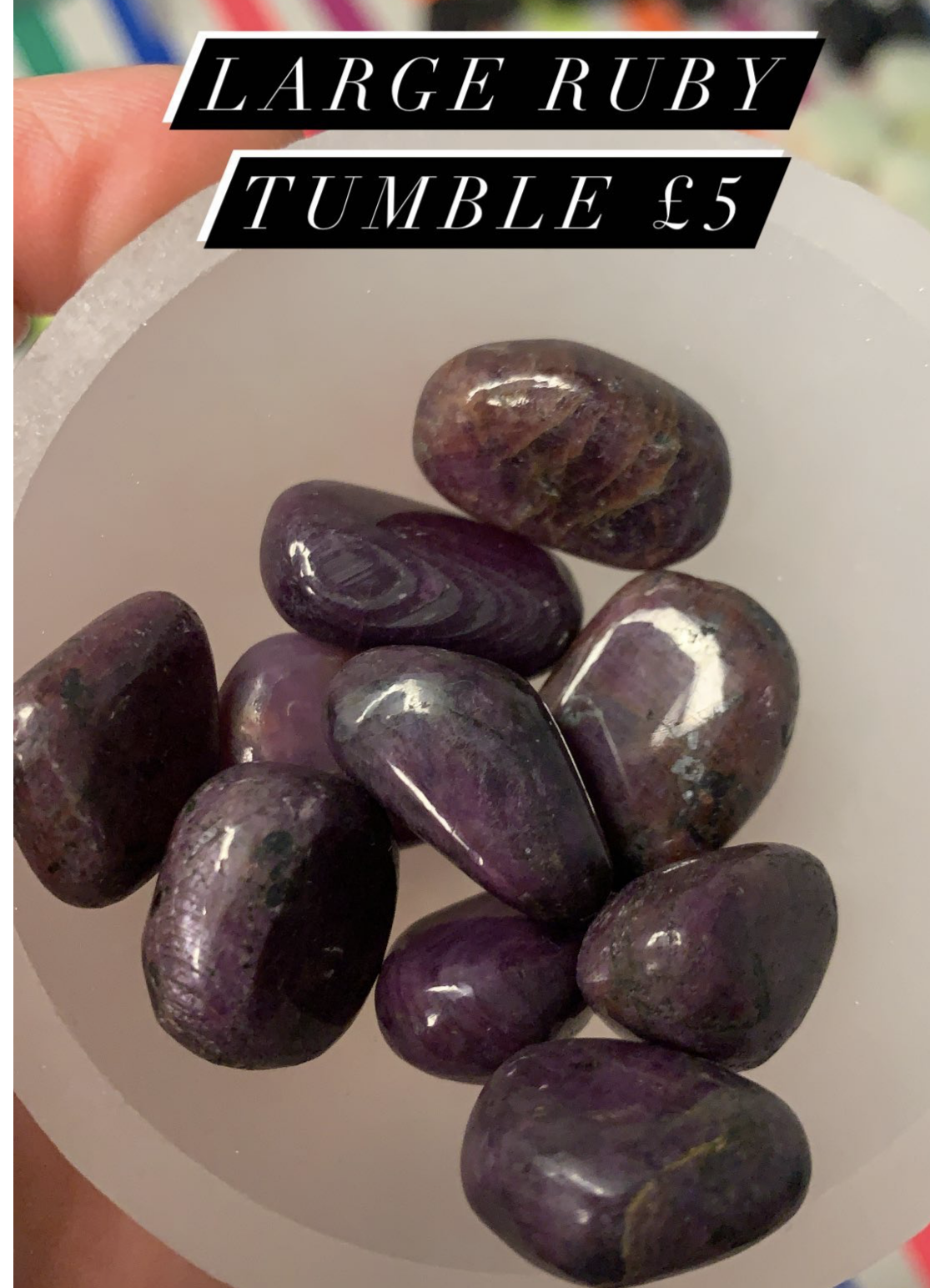 A Ruby tumble tumblestone