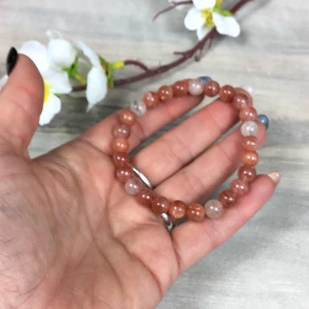 AA Sunstone 7mm Bead Bracelet