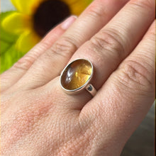 Load image into Gallery viewer, Citrine 925 Sterling Silver Ring -  Size N 1/2
