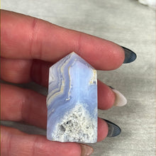 Load image into Gallery viewer, Small Blue Lace Agate obelisk Tower Point
