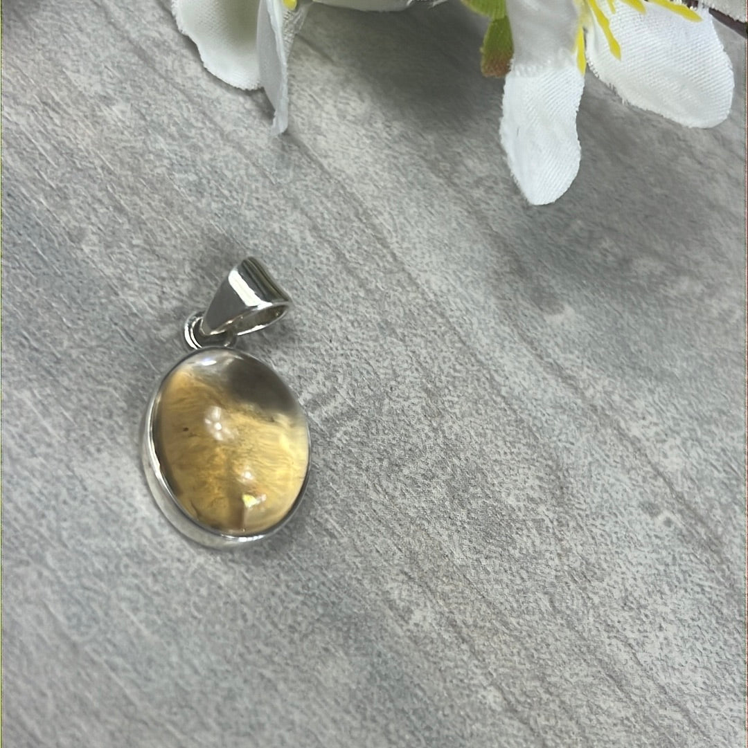 Citrine 925 Sterling Silver Pendant