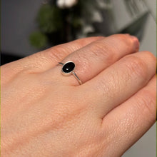 Load image into Gallery viewer, Black Onyx - Dainty 925 Silver Ring - Size J 1/2 - K
