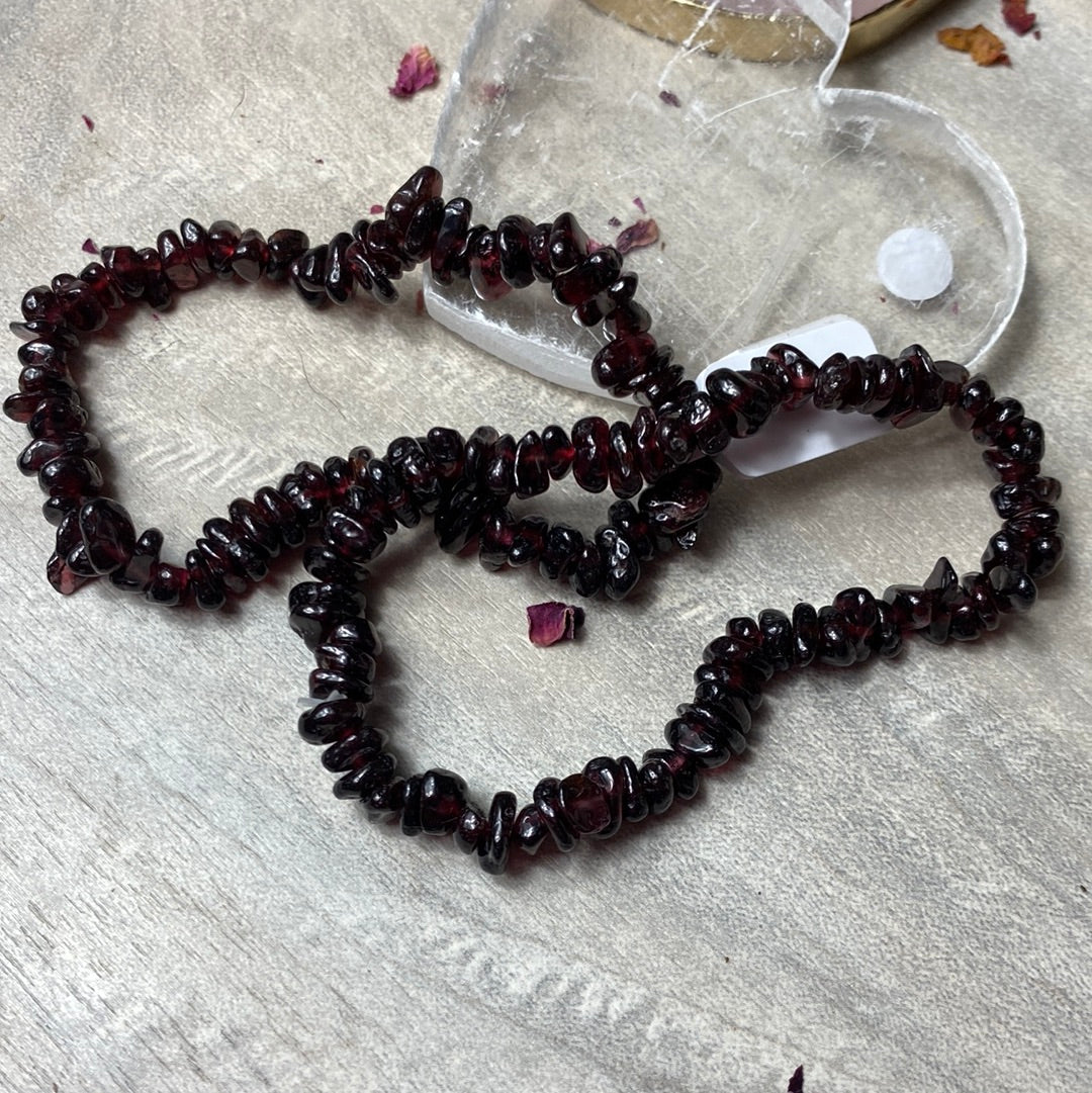 Garnet Chip Bracelet