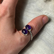 Load image into Gallery viewer, Adjustable Amethyst 925 Sterling Silver Ring
