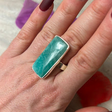 Load image into Gallery viewer, AA Amazonite 925 Silver Ring -  Size R 1/2
