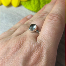 Load image into Gallery viewer, Aquamarine 925 Silver Ring -  Size N 1/2
