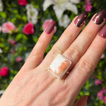 Load image into Gallery viewer, Pink Scolecite 925 Silver Ring -  Size O
