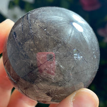 Load image into Gallery viewer, Smoky Rutile Rutilated Sphere
