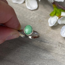 Load image into Gallery viewer, Chrysoprase 925 Sterling Silver Ring -  Size P 1/2
